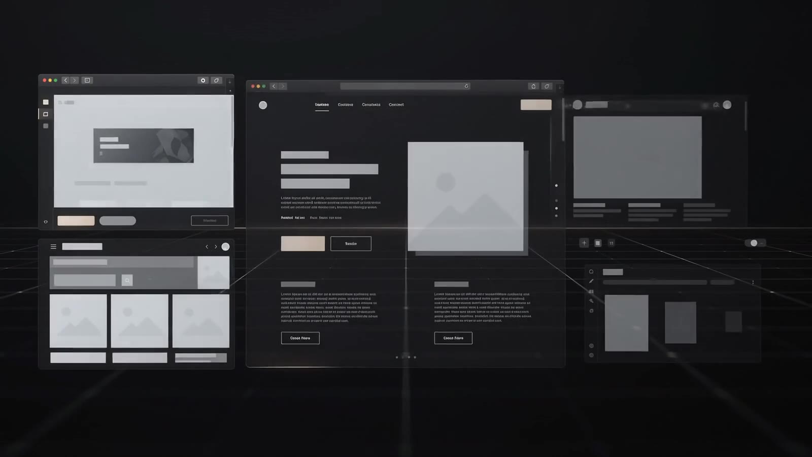 A website built from clear structured components